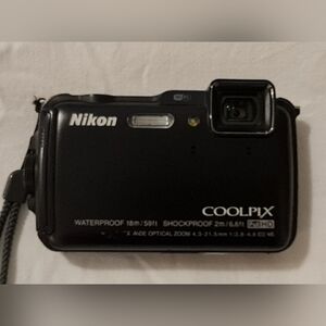 Nikon Coolpix Black Waterproof Camera